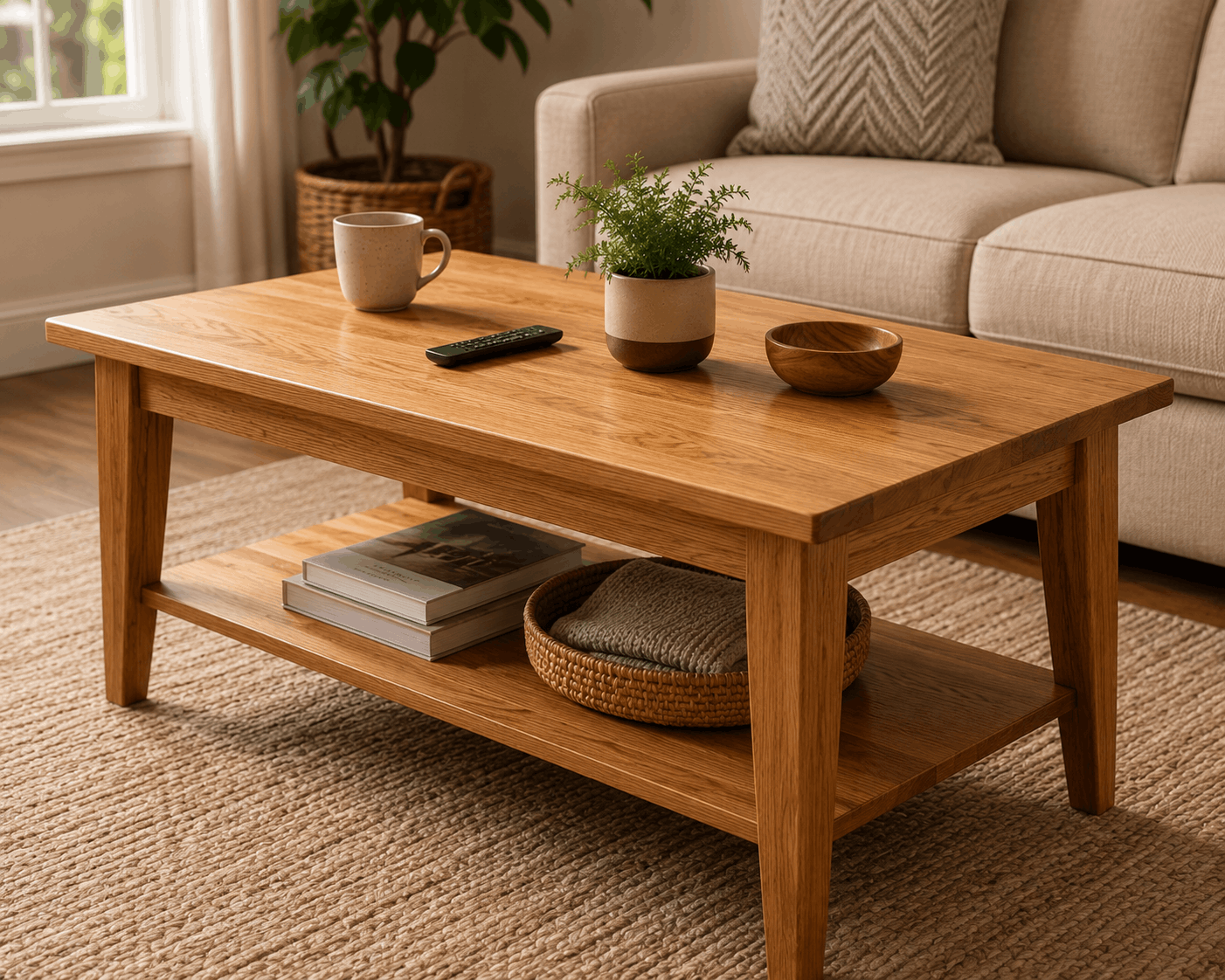 Coffee table woodworking project